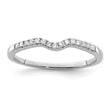 Sterling Silver Rhodium Plated Diamond Wrap Ring