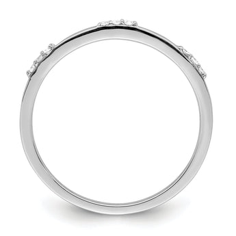 Sterling Silver Rhodium Plated Diamond Ring