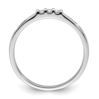 Sterling Silver Rhodium Plated Diamond Ring