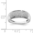 Sterling Silver Rhodium Plated Diamond Ladies Band