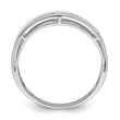 Sterling Silver Rhodium Plated Diamond Ladies Band
