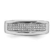 Sterling Silver Rhodium Plated Diamond Ladies Band