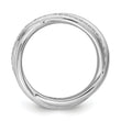 Sterling Silver Rhodium Diamond Band