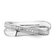 Sterling Silver Rhodium Diamond Band