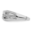 Sterling Silver Rhodium Plated Diamond Ring