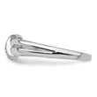 Sterling Silver Rhodium Plated Diamond Ring