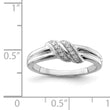 Sterling Silver Rhodium Plated Diamond Ring
