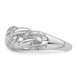 Sterling Silver Rhodium Plated Diamond Ring