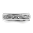 Sterling Silver Rhodium Plated Diamond Ladies Band