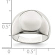 Sterling Silver Polished Cigar-band Ring