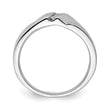 Sterling Silver Rhodium Plated Diamond Men's Ring