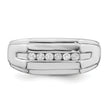 Sterling Silver Rhodium Plated Diamond Men's Ring