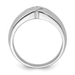 Sterling Silver Rhodium Plated Diamond Men's Ring