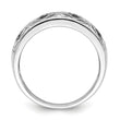 White Night Sterling Silver Rhodium-plated Black and White Diamond Ring