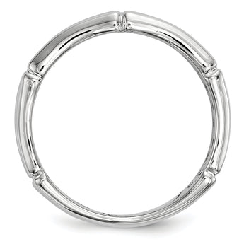 White Night Sterling Silver Rhodium-plated Black Diamond Men's Ring