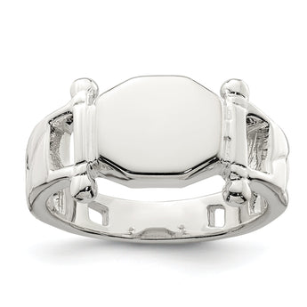 Sterling Silver Fancy Signet Ring