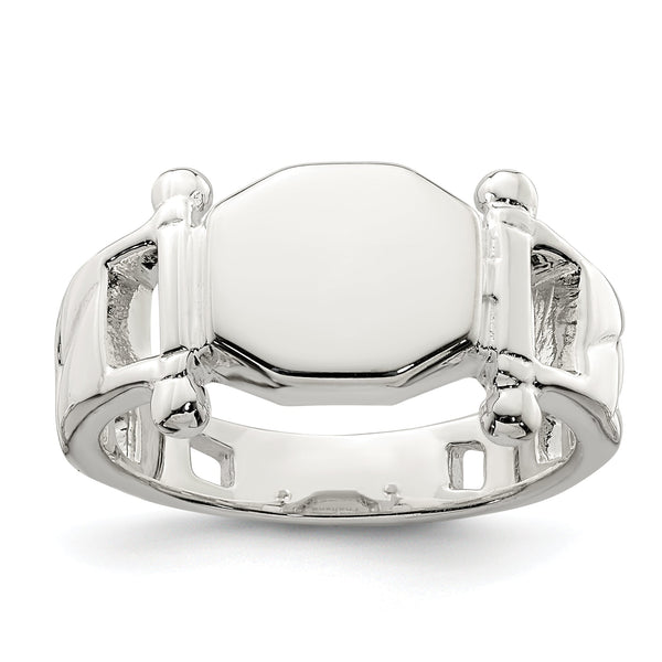 Sterling Silver Fancy Signet Ring