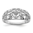 Sterling Silver Rhodium Plated Diamond Ring