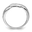 Sterling Silver Rhodium Plated Diamond Ring