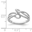 Sterling Silver Rhodium Plated Diamond Fashion Ring