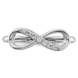 Sterling Silver Rhodium-plated CZ Infinity Ring
