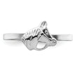 Sterling Silver Rhodium-plated Polished & Textured Horse Children's Ring