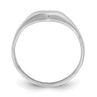 Sterling Silver RH-plated Polished Elongated Heart Children's Ring