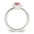 Sterling Silver Polished Pink CZ Candy Children's Ring