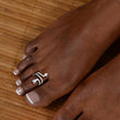 Sterling Silver Rhodium-plated Arrow Wrap Toe Ring