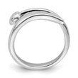Sterling Silver Rhodium-plated Heart WithWing Toe Ring