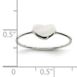 Sterling Silver Polished Heart Ring