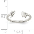 Sterling Silver Polished 'Love' Adjustable Ring