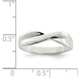 Sterling Silver Polished Twist Ring