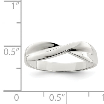 Sterling Silver Polished Twist Ring