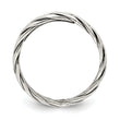 Sterling Silver Polished Antiqued Weaved 3.25mm Women's Ring