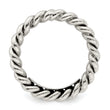 Sterling Silver Antiqued Twisted 3mm Women's Ring