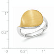 Sterling Silver Gold-plated Polished & Satin Ring