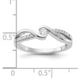 Sterling Silver Rhodium-plated & CZ Ring