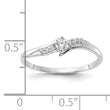 Sterling Silver Rhodium-plated and CZ Ring