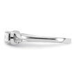 Sterling Silver Rhodium-plated Polished & CZ Ring