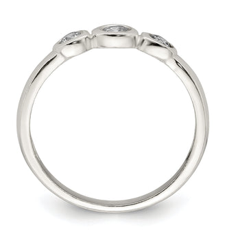 Sterling Silver Polished CZ Ring