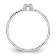 Sterling Silver Rhodium-plated Polished CZ Circle Ring