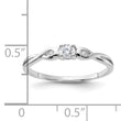 Sterling Silver Rhodium-plated and CZ Ring