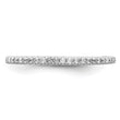 Sterling Silver Rhodium-plated Polished CZ Ring