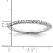 Sterling Silver Rhodium-plated Polished CZ Ring