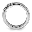 Sterling Silver Polished Rhodium-plated CZ Pav‚ Eternity Motion Ring - Birthstone Company