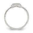 Sterling Silver Polished & Textured Skull & Crossbones Ring