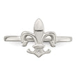 Sterling Silver Polished Fleur De Lis Ring