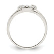 Sterling Silver Polished CZ Horseshoe Ring