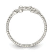 Sterling Silver Rhodium-plated Polished Anchor Ring